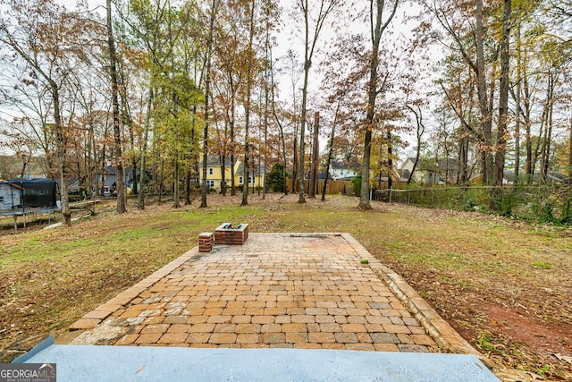 view of patio / terrace with a trampoline