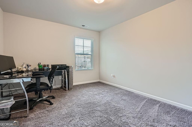 office with carpet flooring