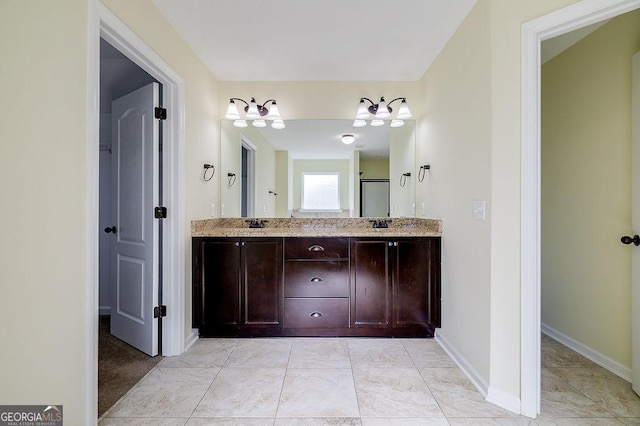 bathroom with vanity