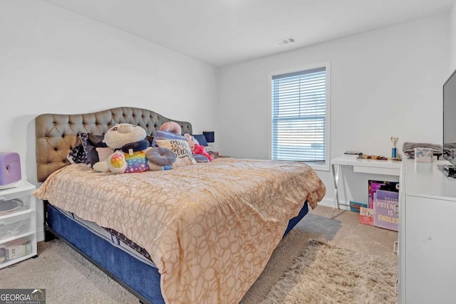 view of carpeted bedroom