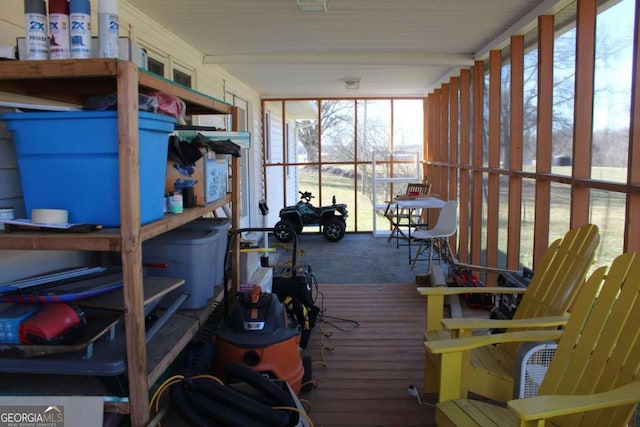 view of sunroom / solarium