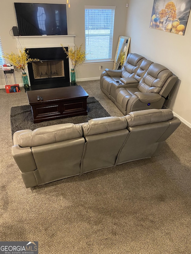 view of carpeted living room