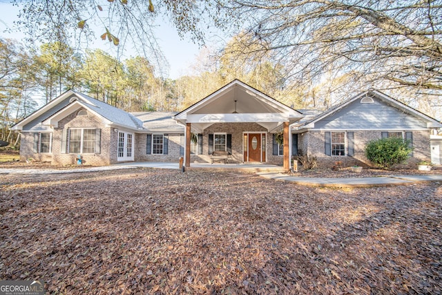 view of single story home