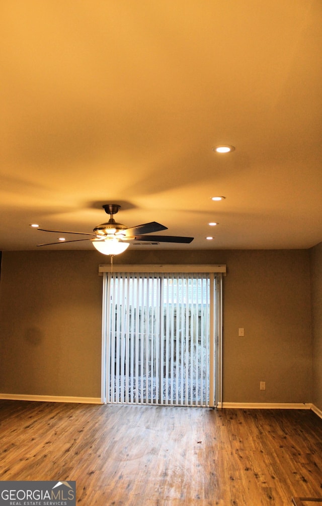 empty room featuring hardwood / wood-style floors