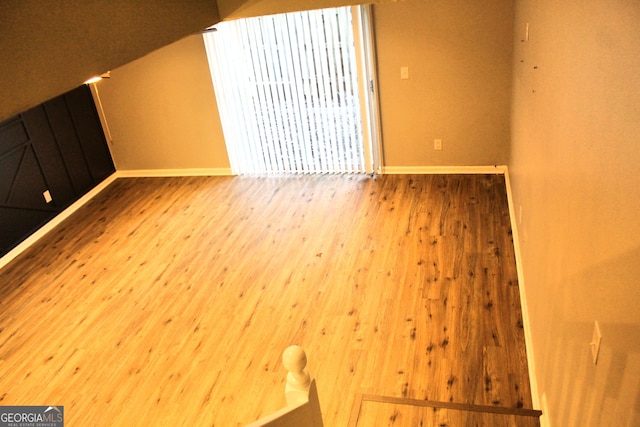 interior space with hardwood / wood-style flooring