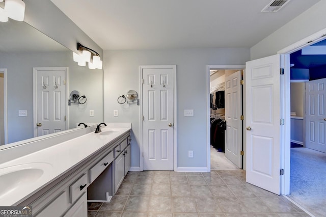 bathroom with vanity