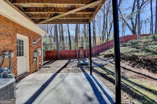 view of patio featuring cooling unit