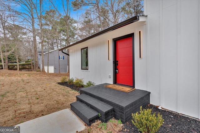 view of doorway to property