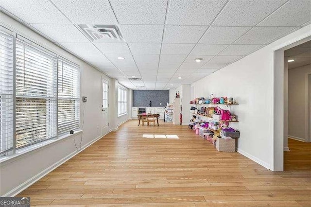 interior space with light wood-type flooring