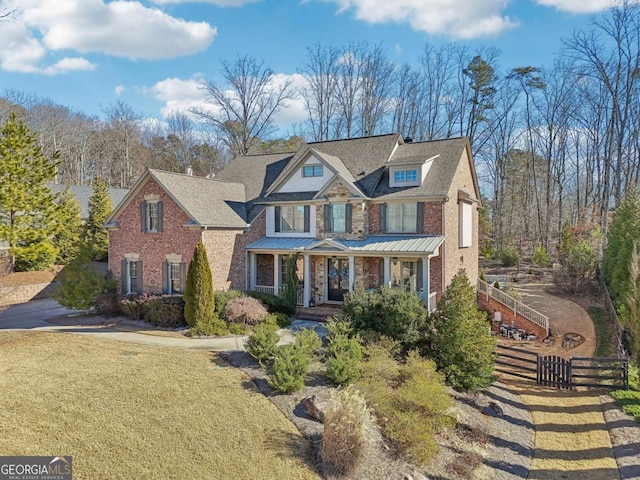 view of front of property with covered porch