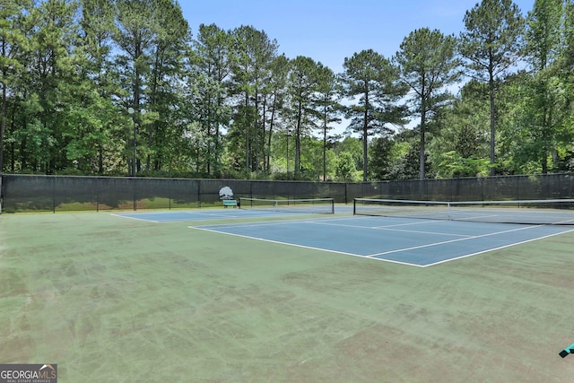 view of tennis court