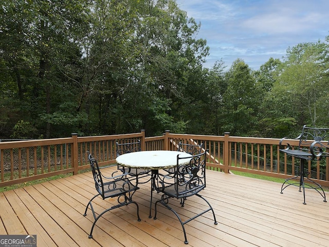 view of wooden terrace