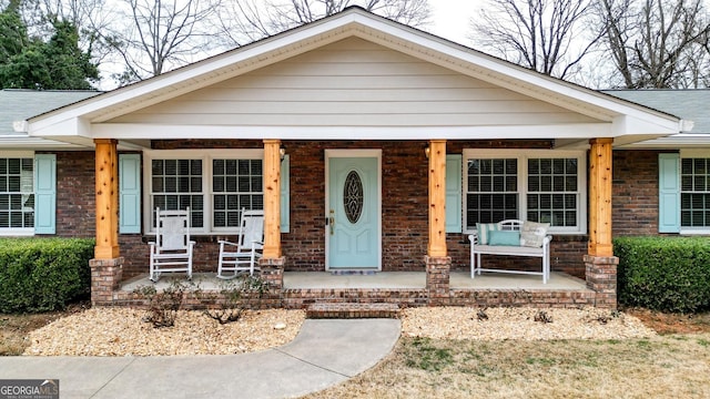 view of front of house with a porch