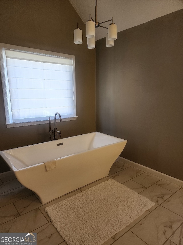 bathroom featuring a bathing tub