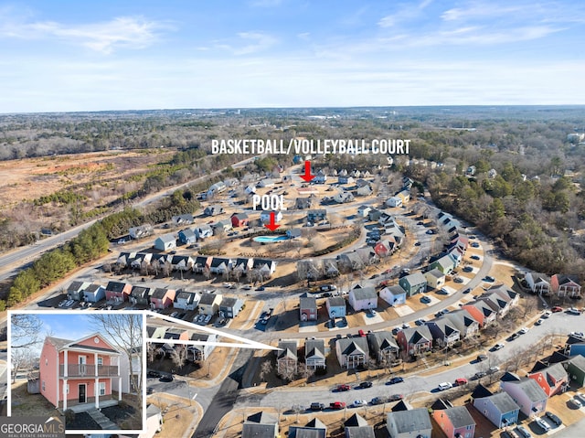 birds eye view of property