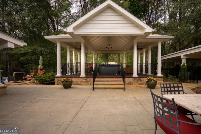 view of home's community with a patio area and a gazebo