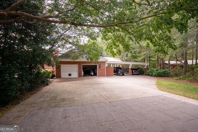 view of home's exterior with a carport