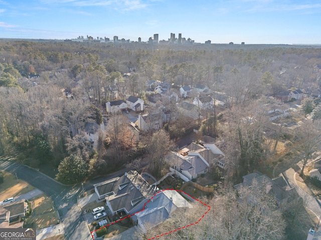 bird's eye view featuring a residential view