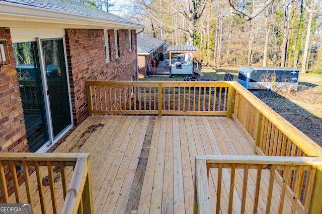 view of wooden deck