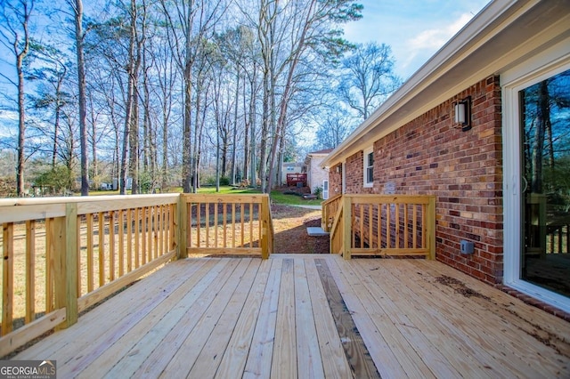 view of wooden deck