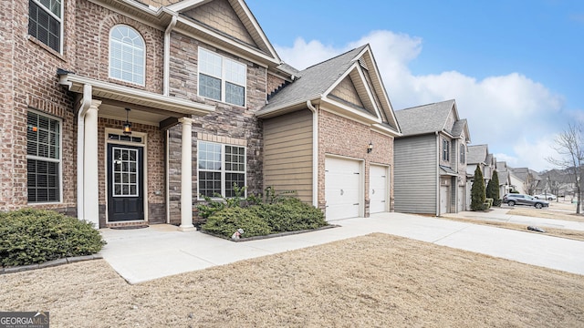 view of front of house featuring a garage