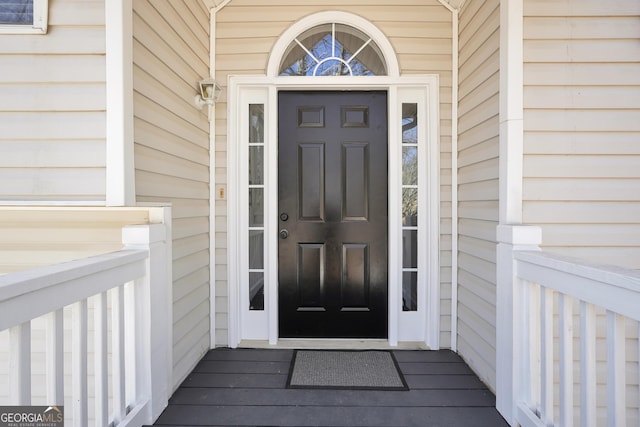 view of doorway to property