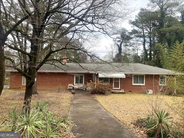 view of single story home