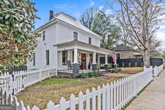 view of front of house with a porch