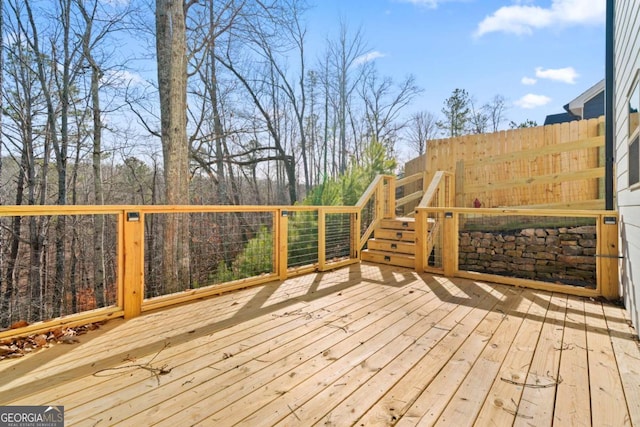 view of wooden terrace