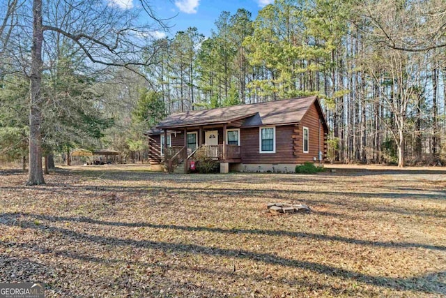 view of front of home with covered porch