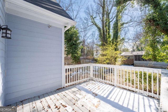 view of wooden deck