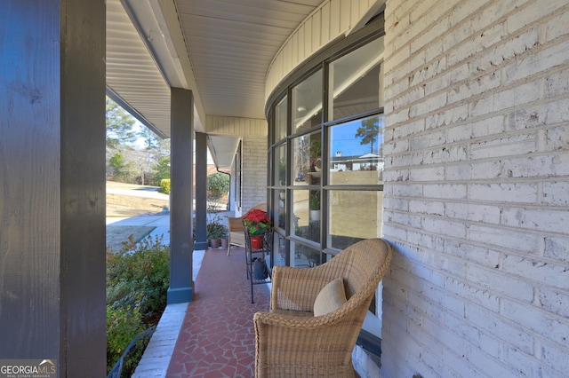 view of patio with a porch