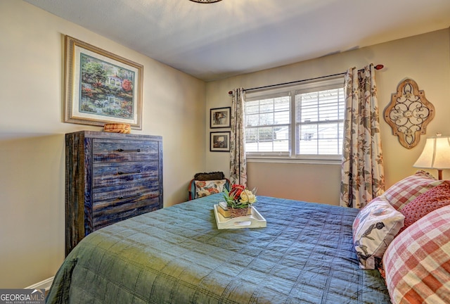 bedroom with a textured ceiling