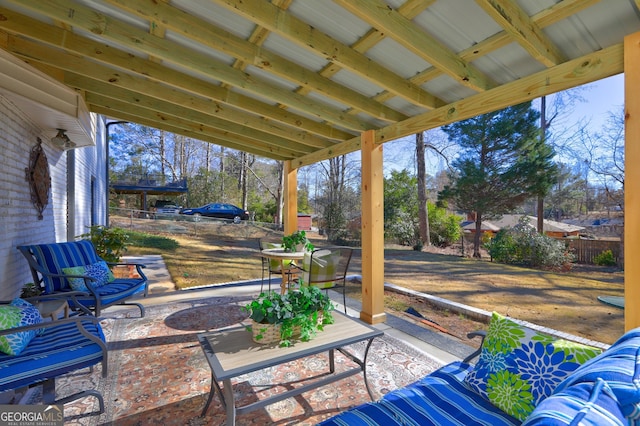 view of patio / terrace with outdoor lounge area