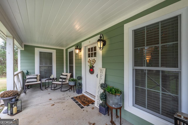 view of patio / terrace with a porch