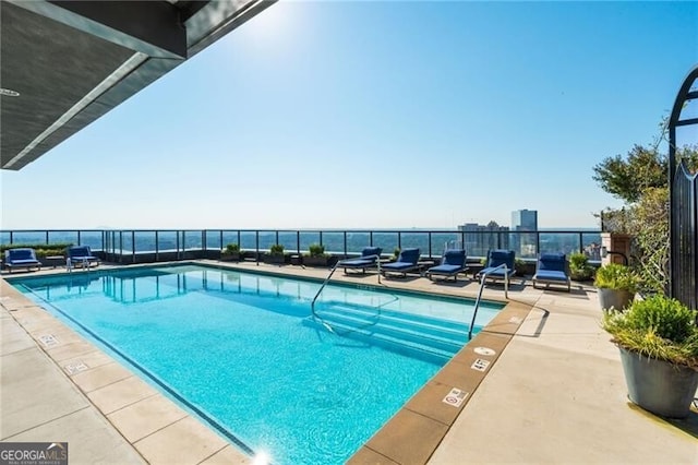 view of pool with a patio