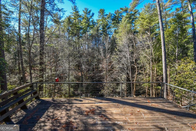 view of wooden deck