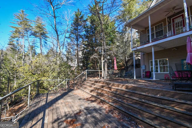 view of wooden deck