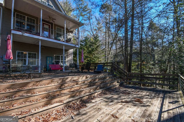 view of wooden deck