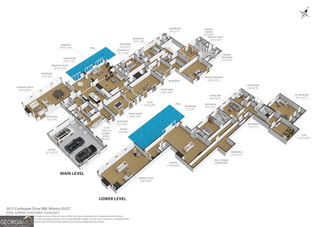3612 Castlegate Dr NW, Atlanta, GA 30327 - floor plan