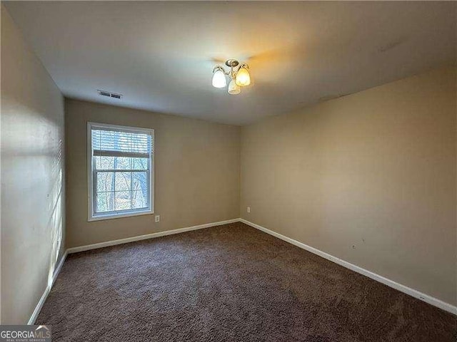 view of carpeted empty room