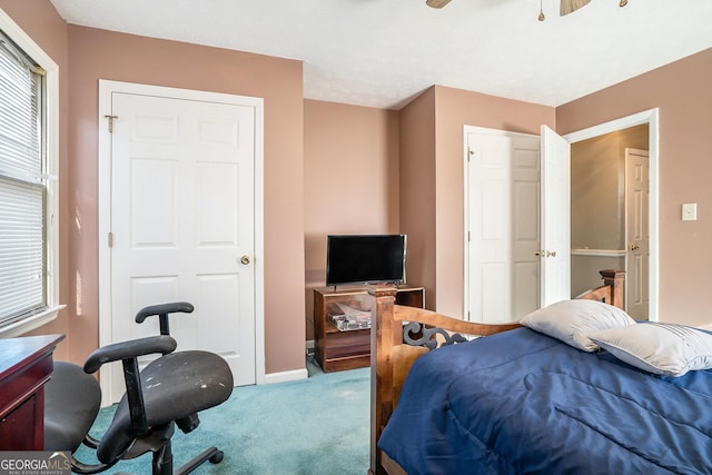 bedroom featuring carpet flooring