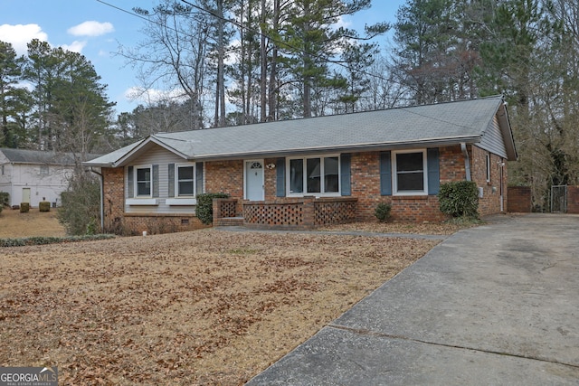 view of ranch-style home