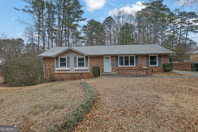 view of ranch-style home