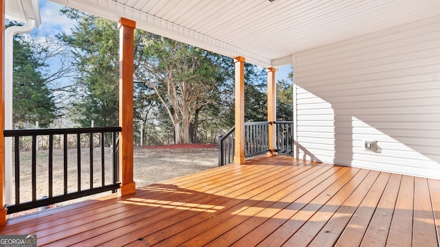 view of wooden terrace