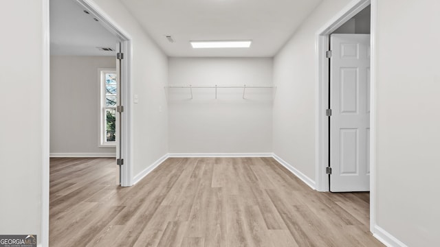 interior space featuring light hardwood / wood-style flooring