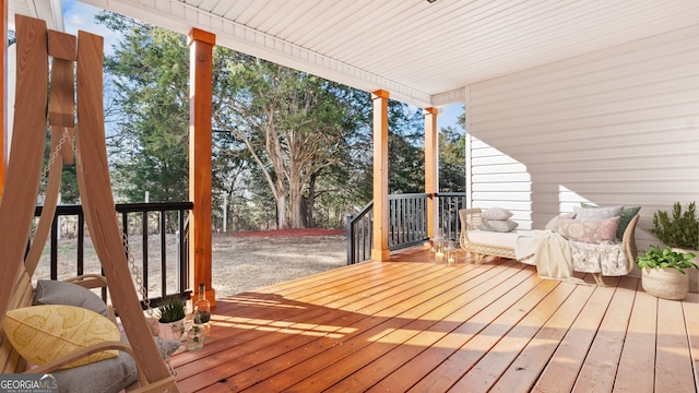 view of wooden terrace