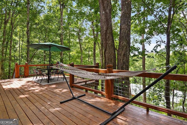 view of wooden terrace