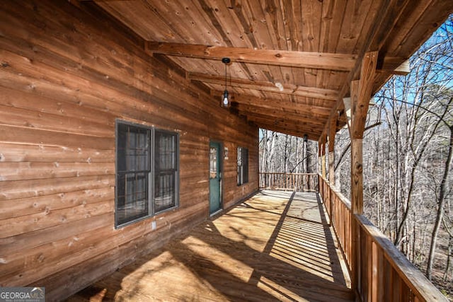 view of wooden terrace