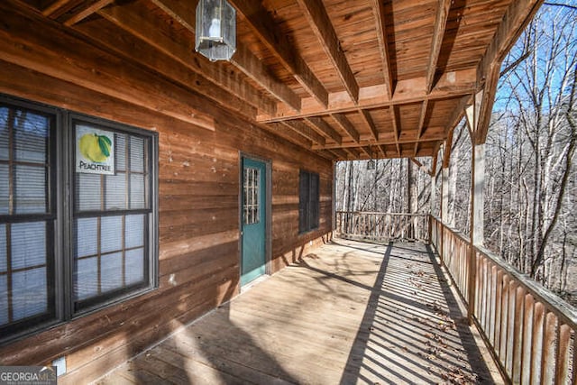 view of wooden terrace